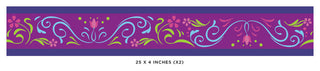 Frozen Inspired Wall Border Fabric Wall Decal, Set of 2, Purple