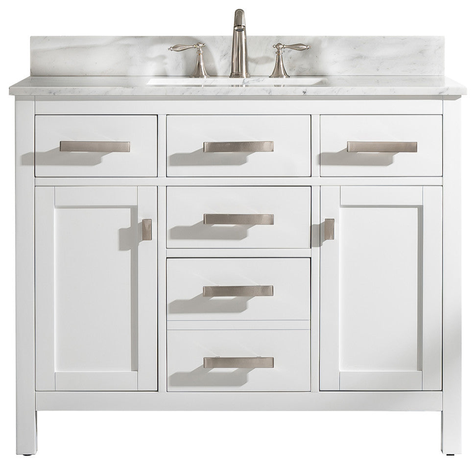 Valentino 42" Single Vanity, White