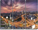 "Bangkok S Shaped Express Way" Metal Wall Art, 3 Panels, 36"x28"