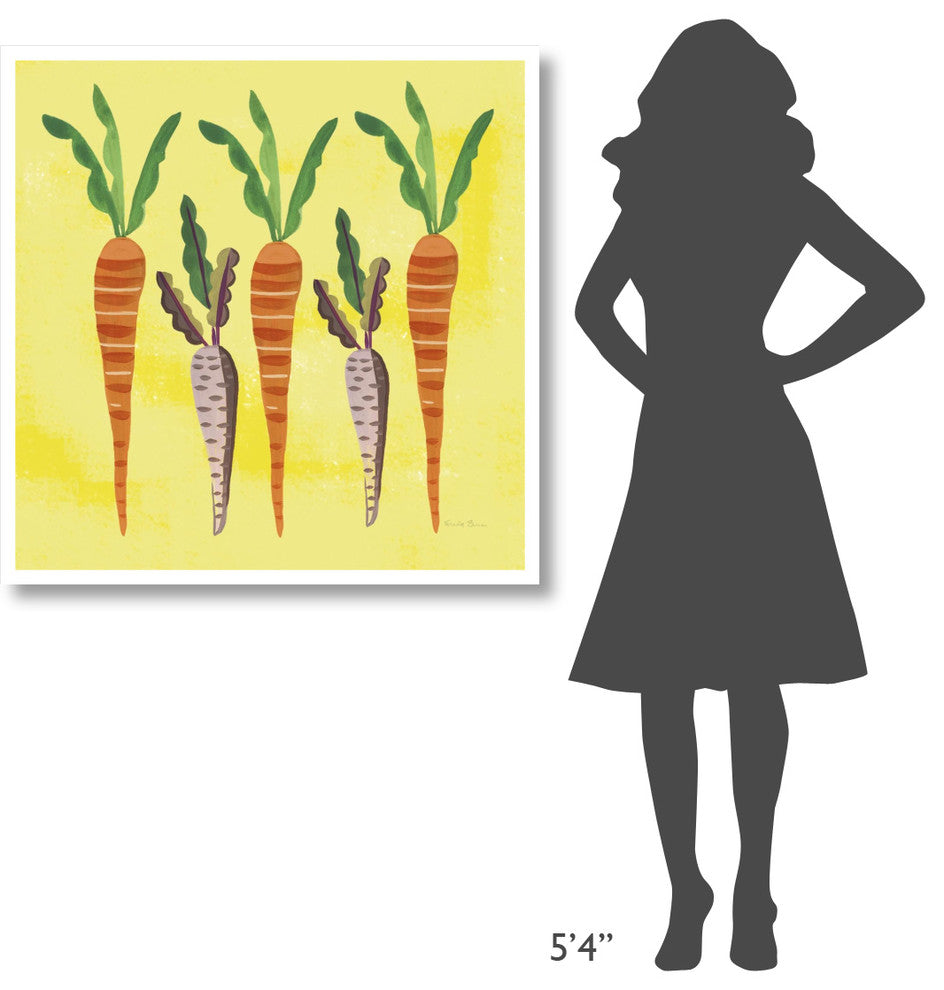 "Veggie Time V v2" Digital Paper Print by Farida Zaman, 38"x38"