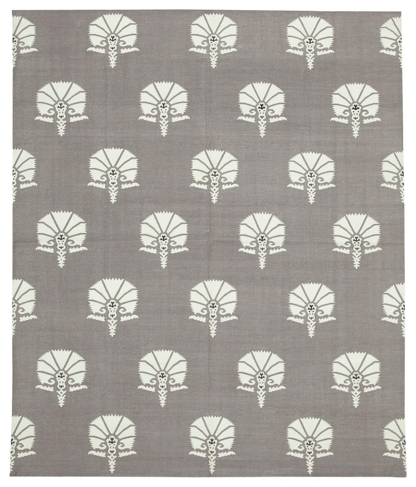 Rug N Carpet - Handmade Wool 8' 3'' x 9' 9'' Flatweave Dhurrie Kilim Rug