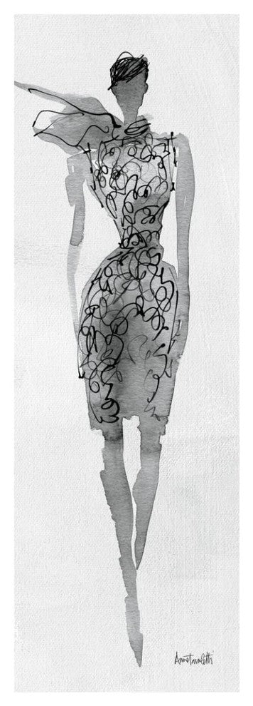 "Fashion Sketchbook VIII" Digital Paper Print by Anne Tavoletti, 20"x56"