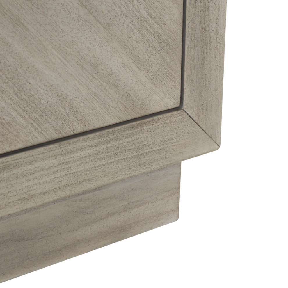 Safavieh Couture Steve 2 Drawer Wood Nightstand, Light Grey
