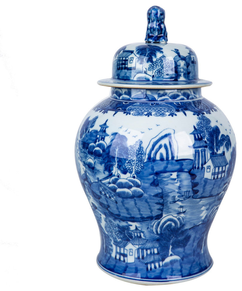 Mountain Pagoda Temple Jar Small