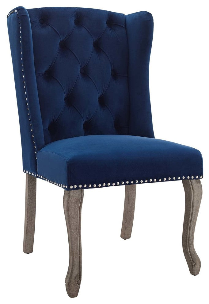 Apprise French Vintage Dining Performance Velvet Side Chair
