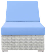 Convene Outdoor Patio Chaise Light Gray Light Blue