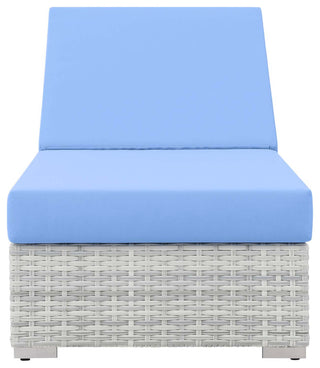 Convene Outdoor Patio Chaise Light Gray Light Blue