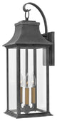 Hinkley Adair Large Wall Mount Lantern, Aged Zinc