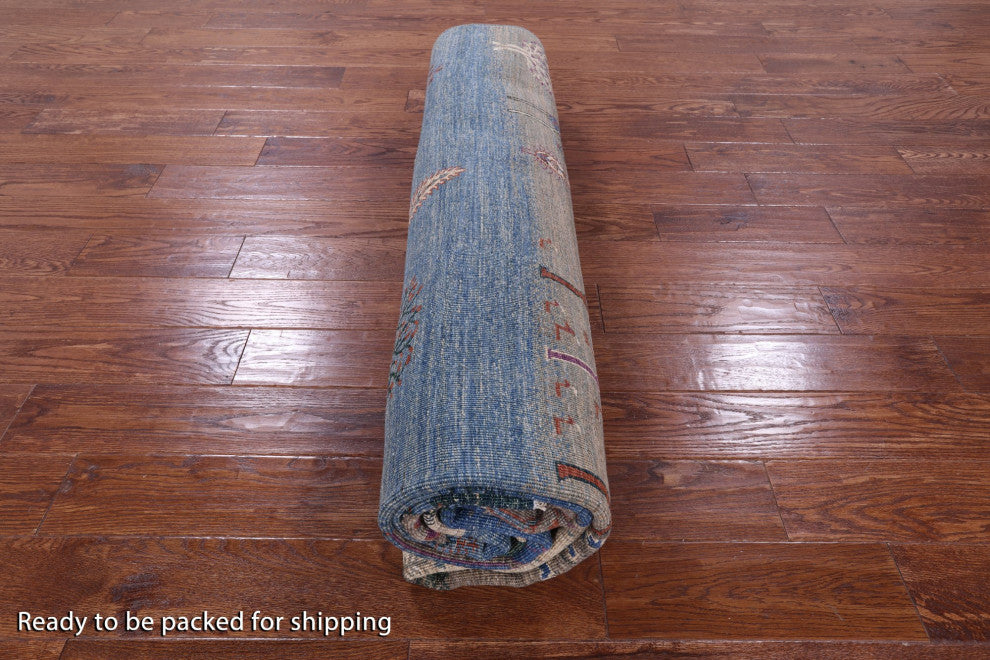 Tribal Persian Gabbeh Hand Knotted Wool Rug 8' 2" X 9' 9" Q9679