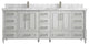 Aberdeen 84 Double Sink Bath Vanity in Coventry Gray 2" Carrara Marble