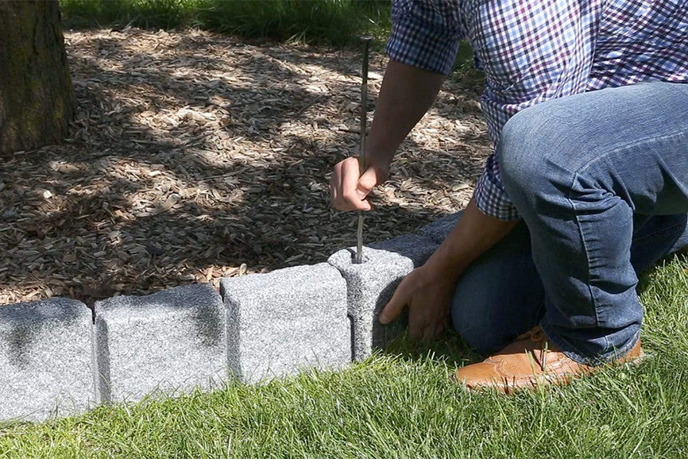 True Form Plastic Flex-Wall Landscape Edging, Greystone