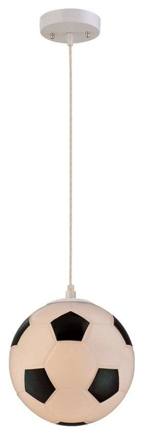 Lite Source Pendant Lamp- Soccer Glass Shade