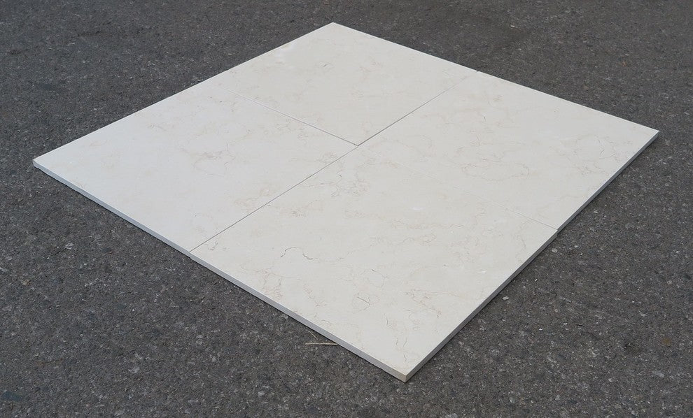 Golden Cream Limestone Tiles, Honed Finish, 4"x4" Sample