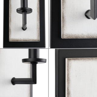 Galloway 1-Light 18" Matte Black Wall Sconce With Distressed White Accents