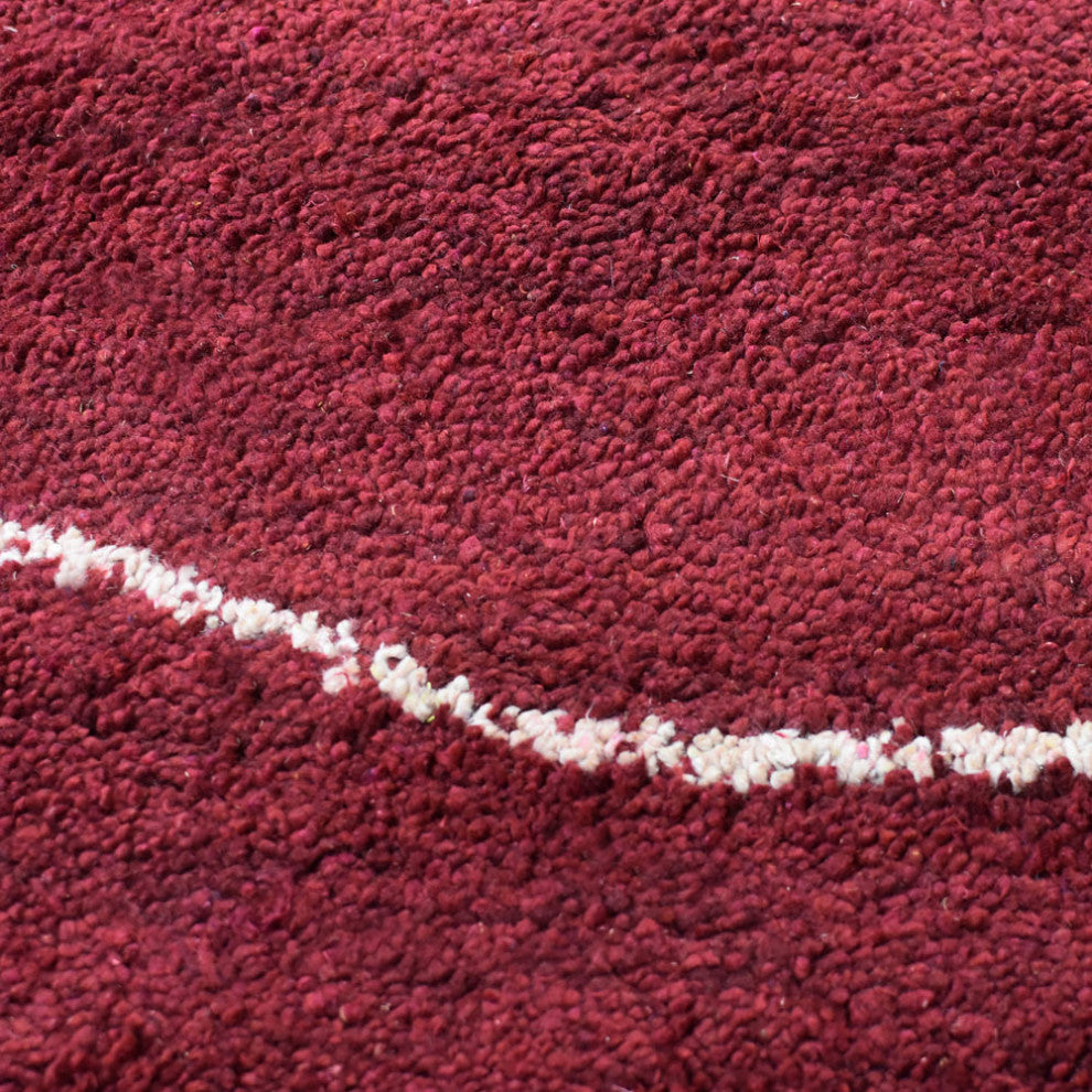 HAND KNOTTED LOOM SILK ECO-FRIENDLY RUGS-6'x9',Rectangle,Red White,Contemporary