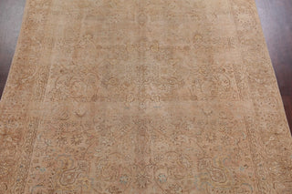 Consigned, Handmade Oriental Vintage Worn Persian Faded Distressed Rug, 9'x12'