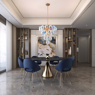 Globo - Chandelier - 9-Light - Iridescent Glass/Brass