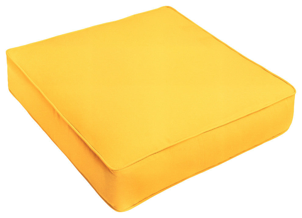 Sunbrella Sunflower Yellow Outdoor Deep Seating Cushion, 29x27