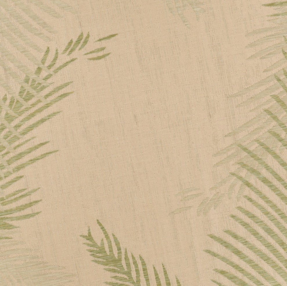 8" Round Green Palms Indoor Outdoor Area Rug
