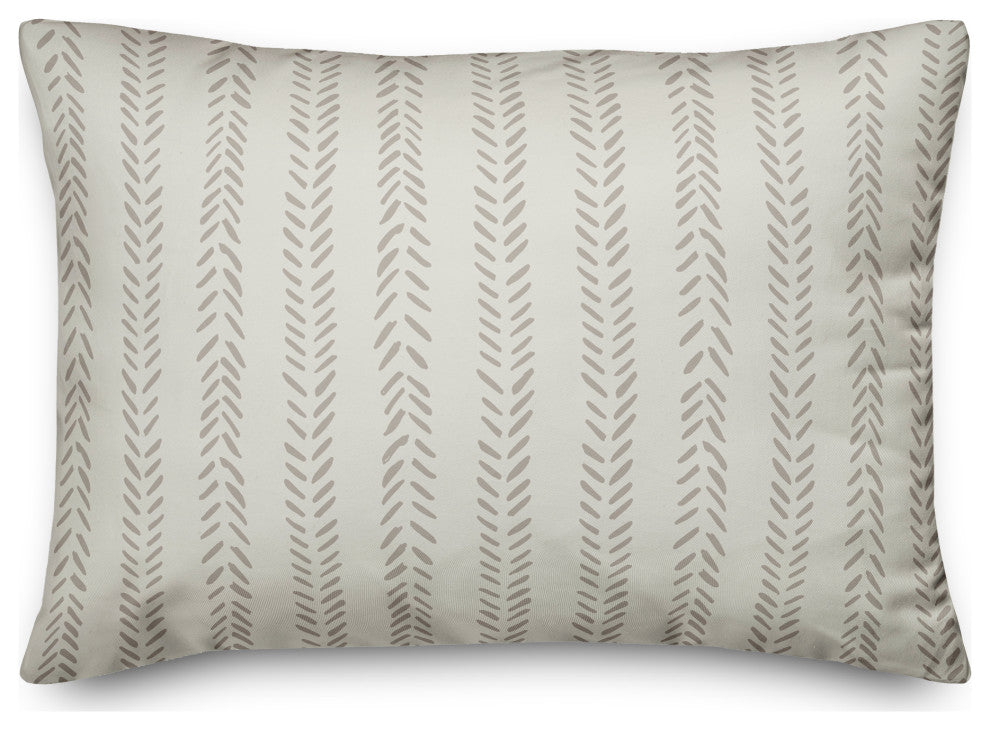 White Petal Lines 14x20 Indoor/Outdoor Pillow