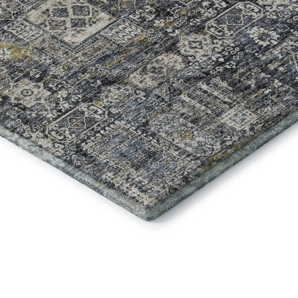 Premium Machine Washable Mayfield AMF637 Charcoal 5' x 7'6" Rug