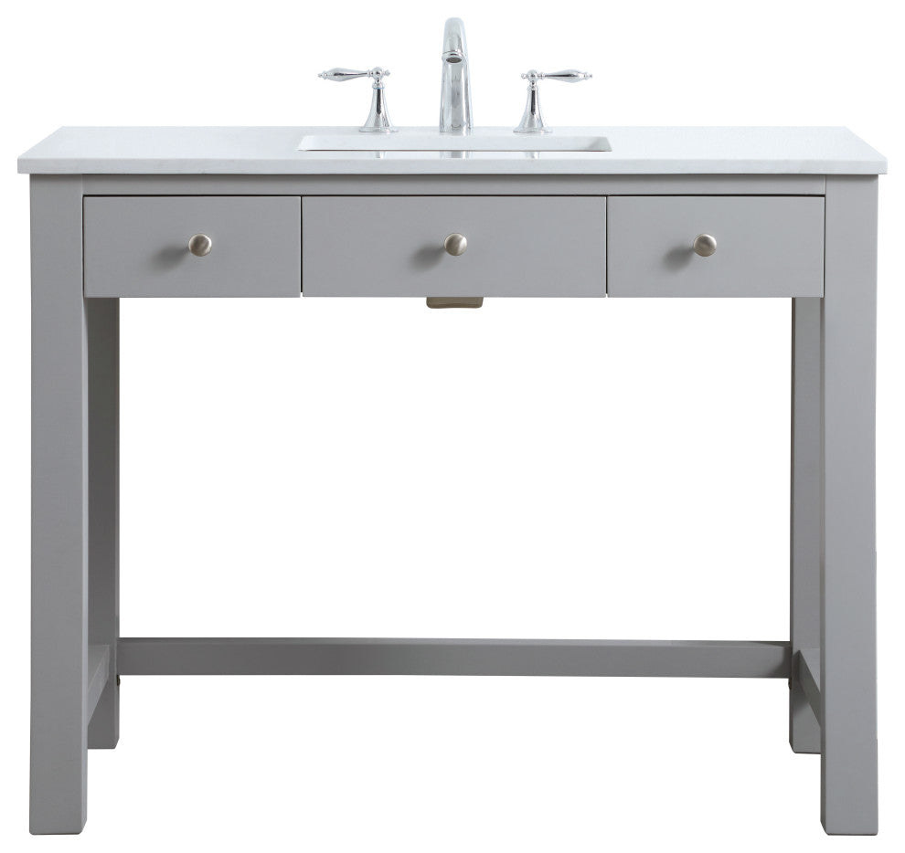 42" ADA Compliant Bathroom Vanity, Gray