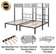 Gewnee Triple Bunk Bed with Vent Board/ Sturdy Metal Frame