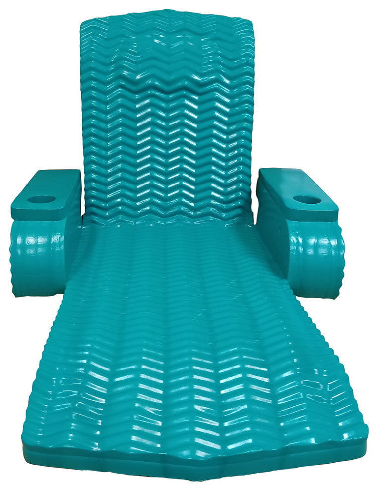 Aqua Floating Pool Lounge Chair with Armrests & Cup Holders "“ Thick Foam Reclin