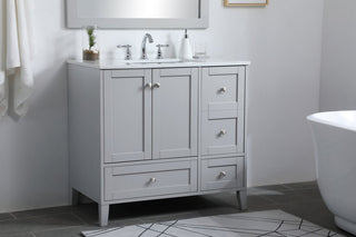 22" Traditional Grey-Light Bathroom Vanity