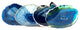 Teal Blue Agate Coasters (Set of 4), Silver