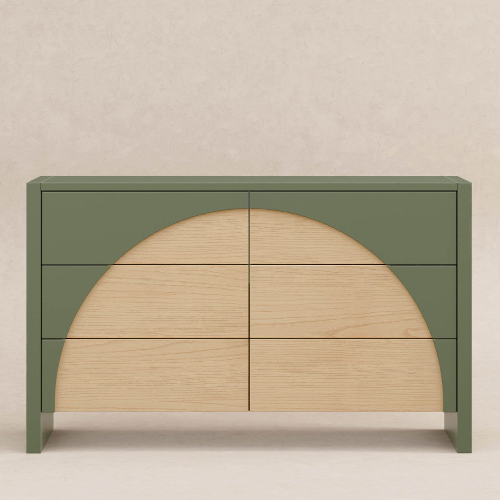 Moab 6-Drawer Assembled Dresser, Olive / Ash