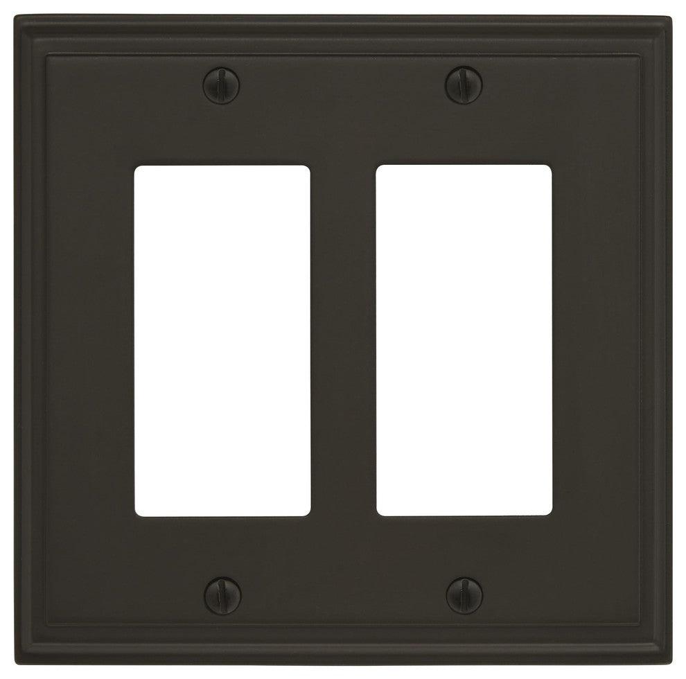 Amerock Double Rocker Wall Plate, Black Bronze