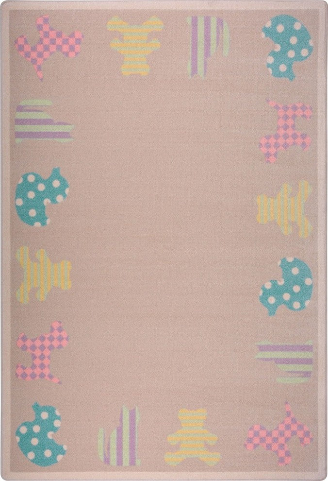 Kid Essentials Rug, Frisky Friends, Multicolored, 3'10"x5'4"