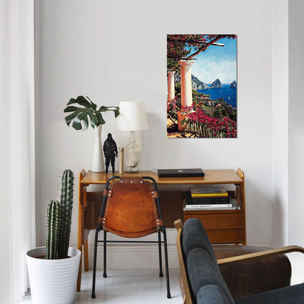 "Pergola In Capri" by Elizabeth Wright, Canvas Print, 40"x26"