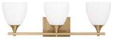 Toffino 3-Light Bath, Satin Brass