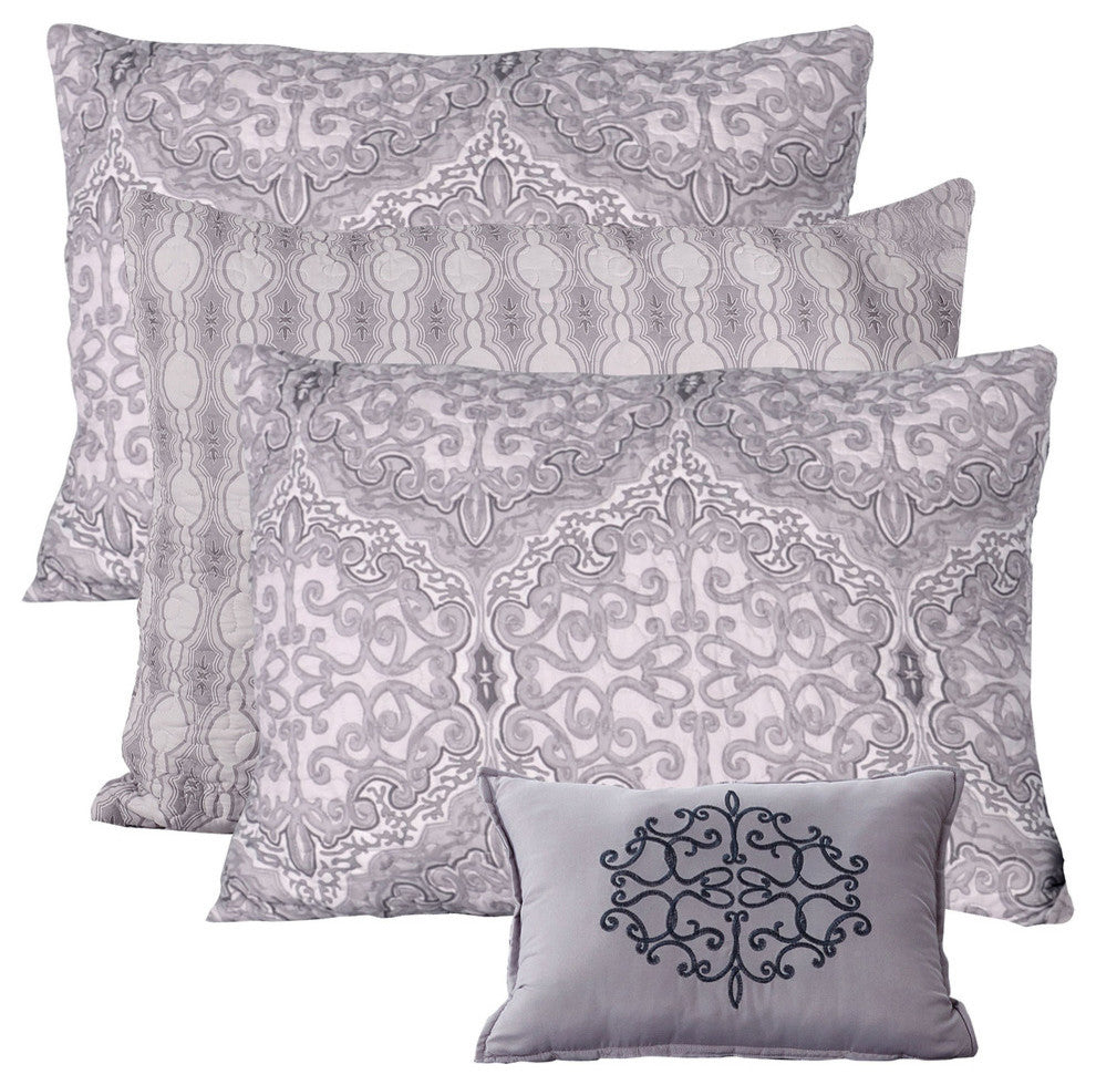 Melody Mdln 6 Piece Quilted Daybed Set, Lavender, Daybed (75"x39")