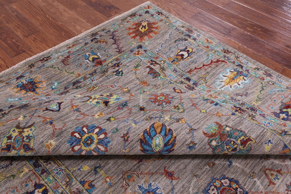 Handmade Persian Tabriz Wool Rug 6' 6" X 9' 8" Q9650