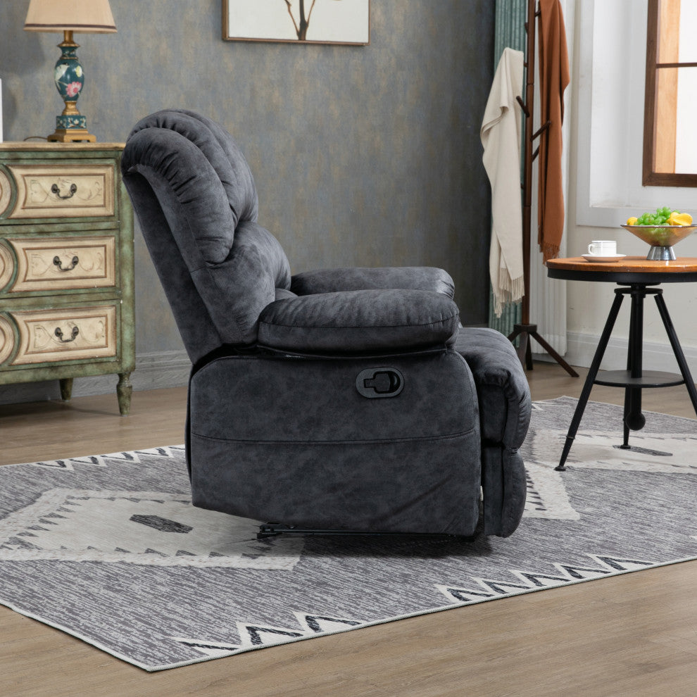 TATEUS Large Oversized Recliner Chair for Living Room, Dark Gray