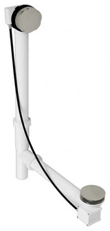 Tubular 35" Cable Drive Bath Waste In Satin Nickel