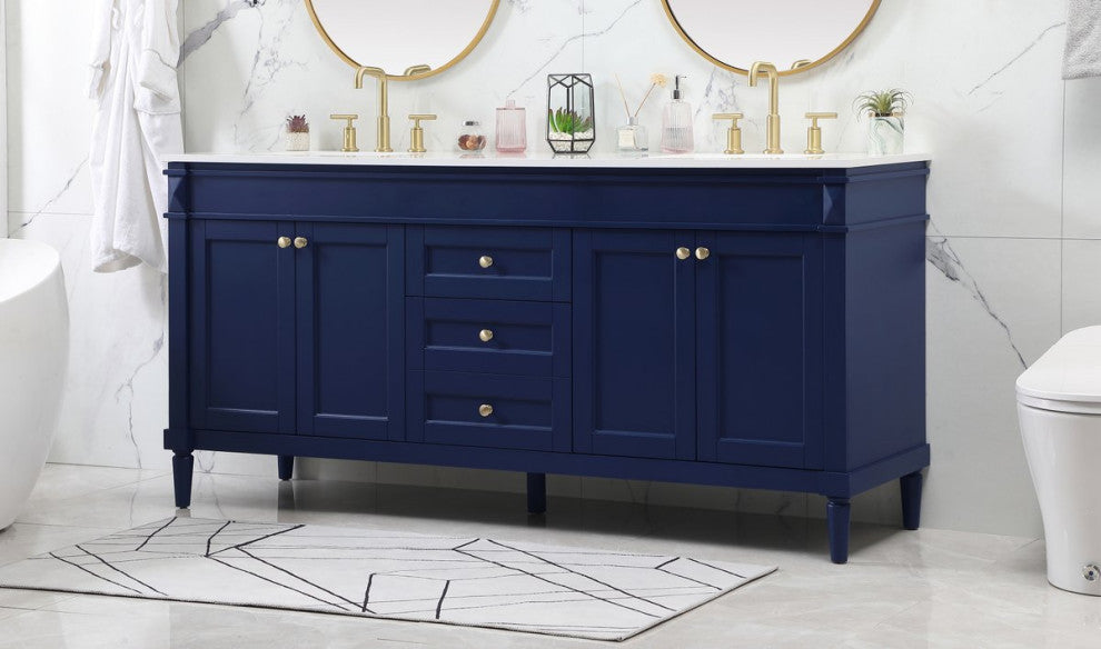 Home Living 21" Transitional Blue-Light Bathroom Vanity