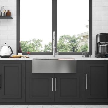 Stainless Steel Double Bowl Farmhouse Kitchen Sink, Workstation