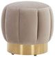 Safavieh Couture Maxine Channel Tufted Otttoman, Pale Taupe