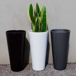 Sonoma Tall Cylinder Planter, Brown, 15"x30"
