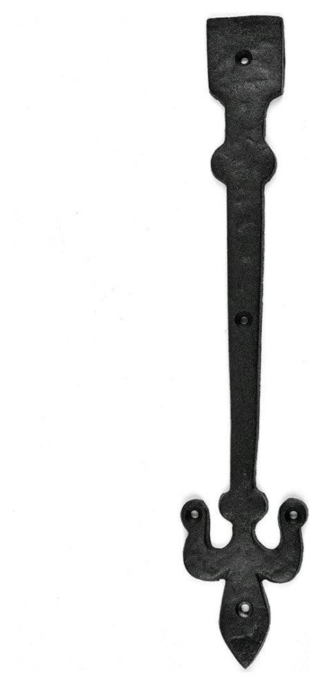 Decorative Door Strap Dummy Hinge 12" Fleur De Lis Antique Rustic Pack of 12