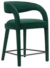 Howkin Counter Stool Performance Velvet, Set of 2, Green