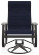 Belle Isle Sling Outdoor Swivel Rocker, Collect Indigo/Warm Gray
