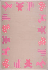 Kid Essentials Rug, Frisky Friends, Pink, 5'4"x7'8"