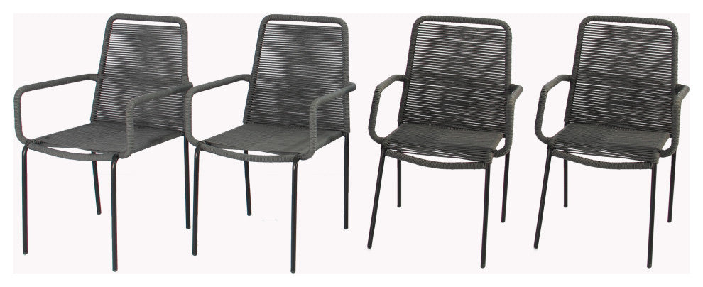 Set of 4 Palaio Chair, Grey