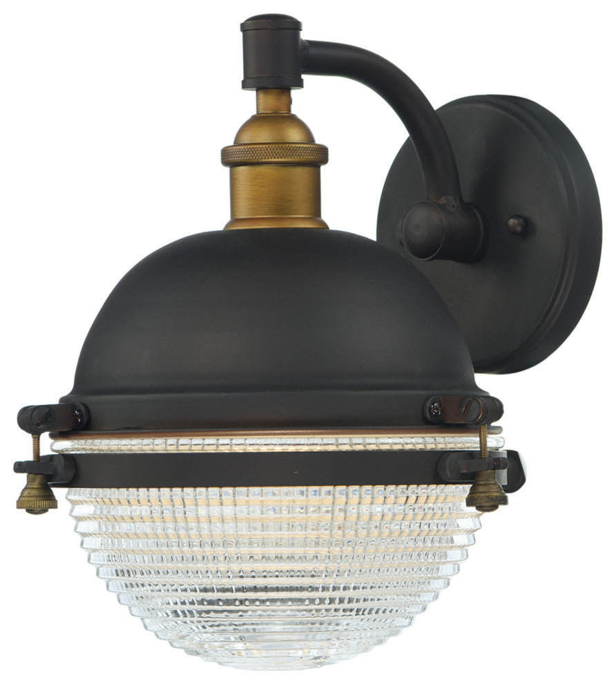 Maxim 10182 Portside 1 Light 11" Tall Outdoor Wall Sconce - Oil Rubbed Bronze /