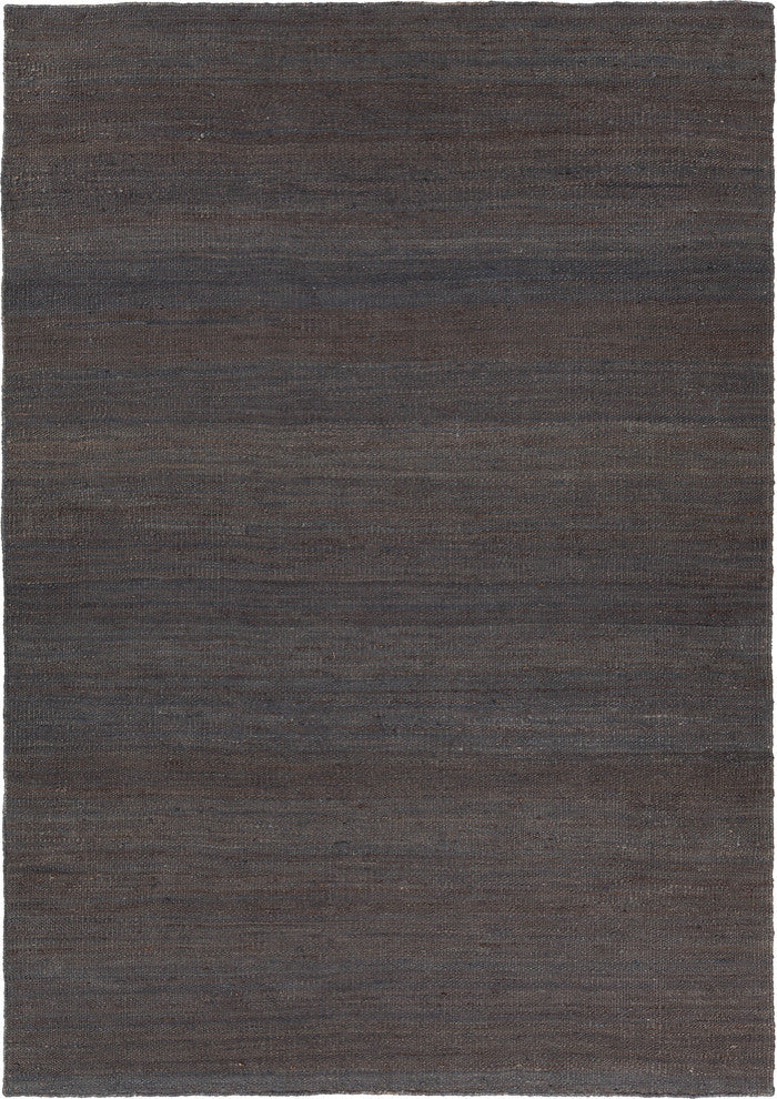Mabel Handwoven Contemporary Rug, Charcoal, Rectangular 7'9x10'6